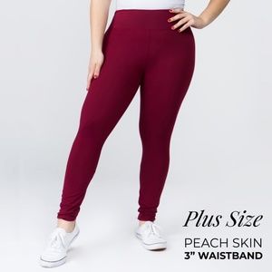 Burgundy Plus Size Super Soft Leggings NWT